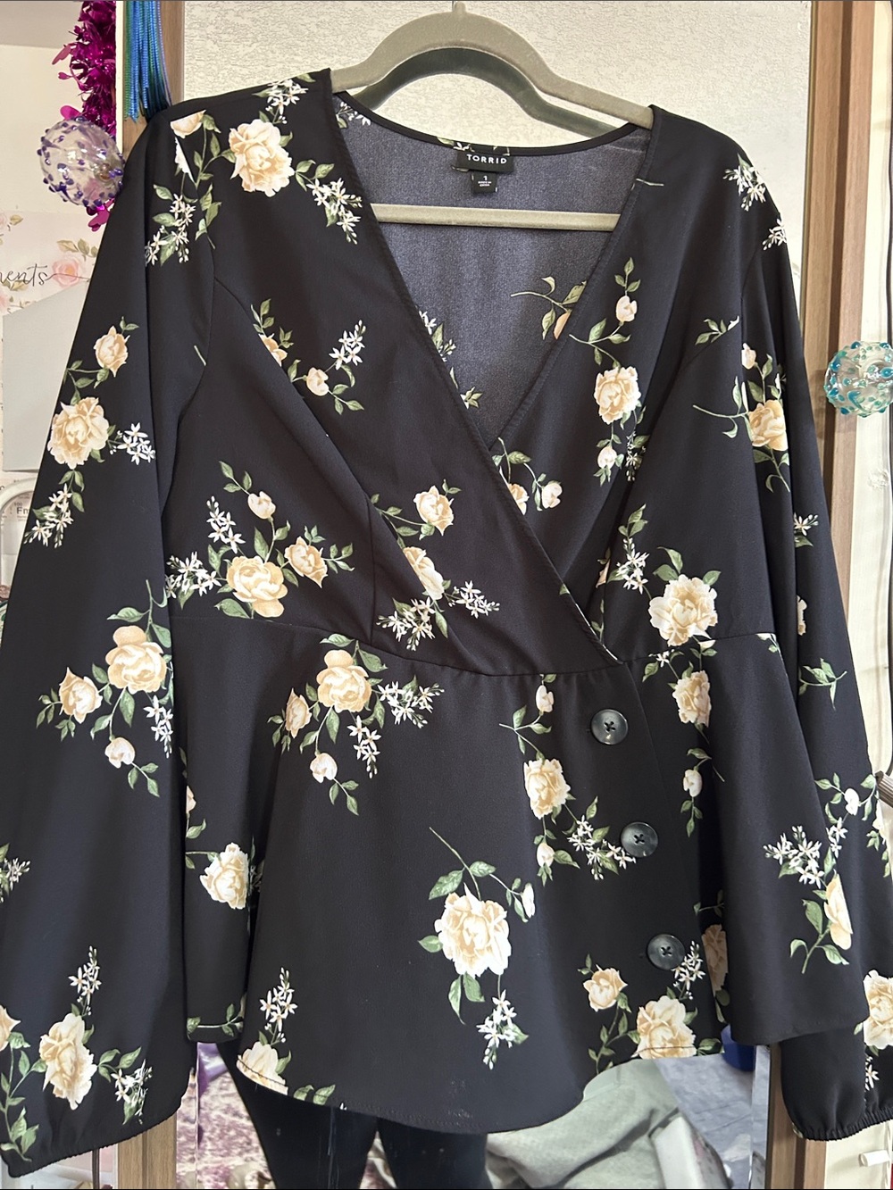 TORRID Floral Wrap Top